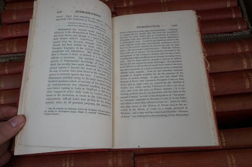 Shakespeare, William - The Works of Shakespeare (The Arden Shakespeare), 38 vols. (various editions). publisher's blind pictorial and gilt lettered cloth. Methuen & Co., 1904-26